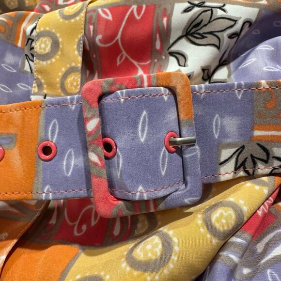 Schrader Womens Shirt Dress Vintage Button Up Patchwork Abstract Art Size 16P LA - Picture 3 of 4